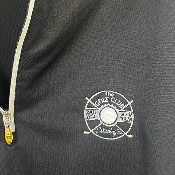 Antigua Performance Golf Club Pullover Shirt 1/4 Zip Black Size Large - Picture 6 of 10